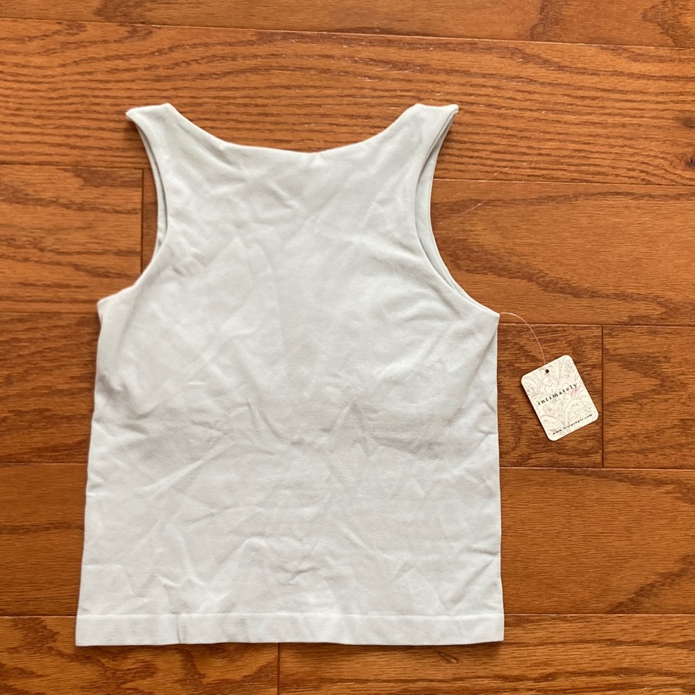 Free People Crop Off-White Tank Top